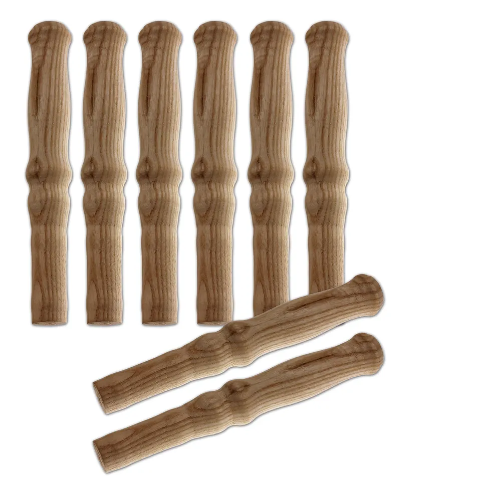 BigDean Garten & Außenbereich Schubkarren Griffe Holz 8 Stück 23,5cm