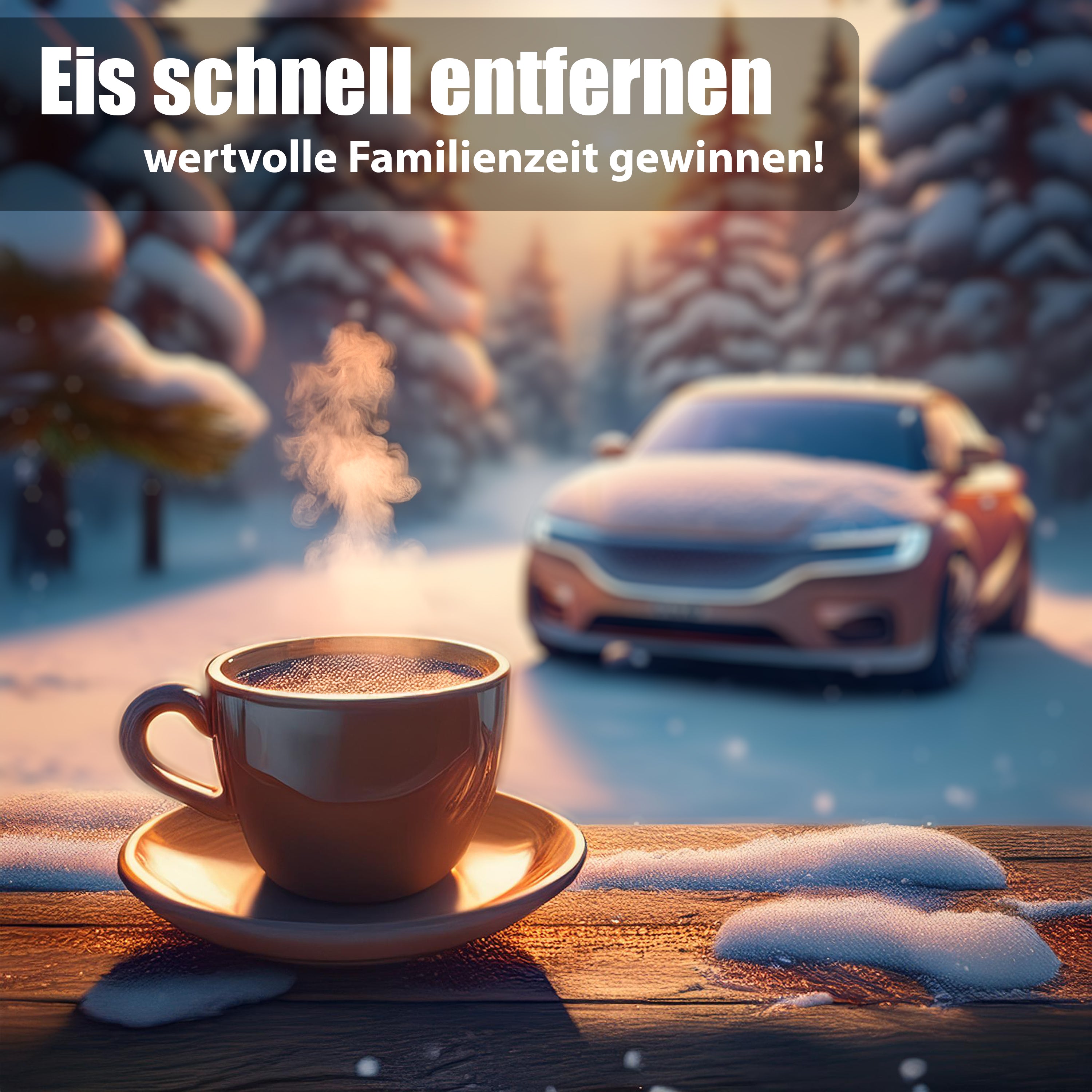 BigDean Eiskratzer Auto orange 2 Stück ABS-Kunststoff