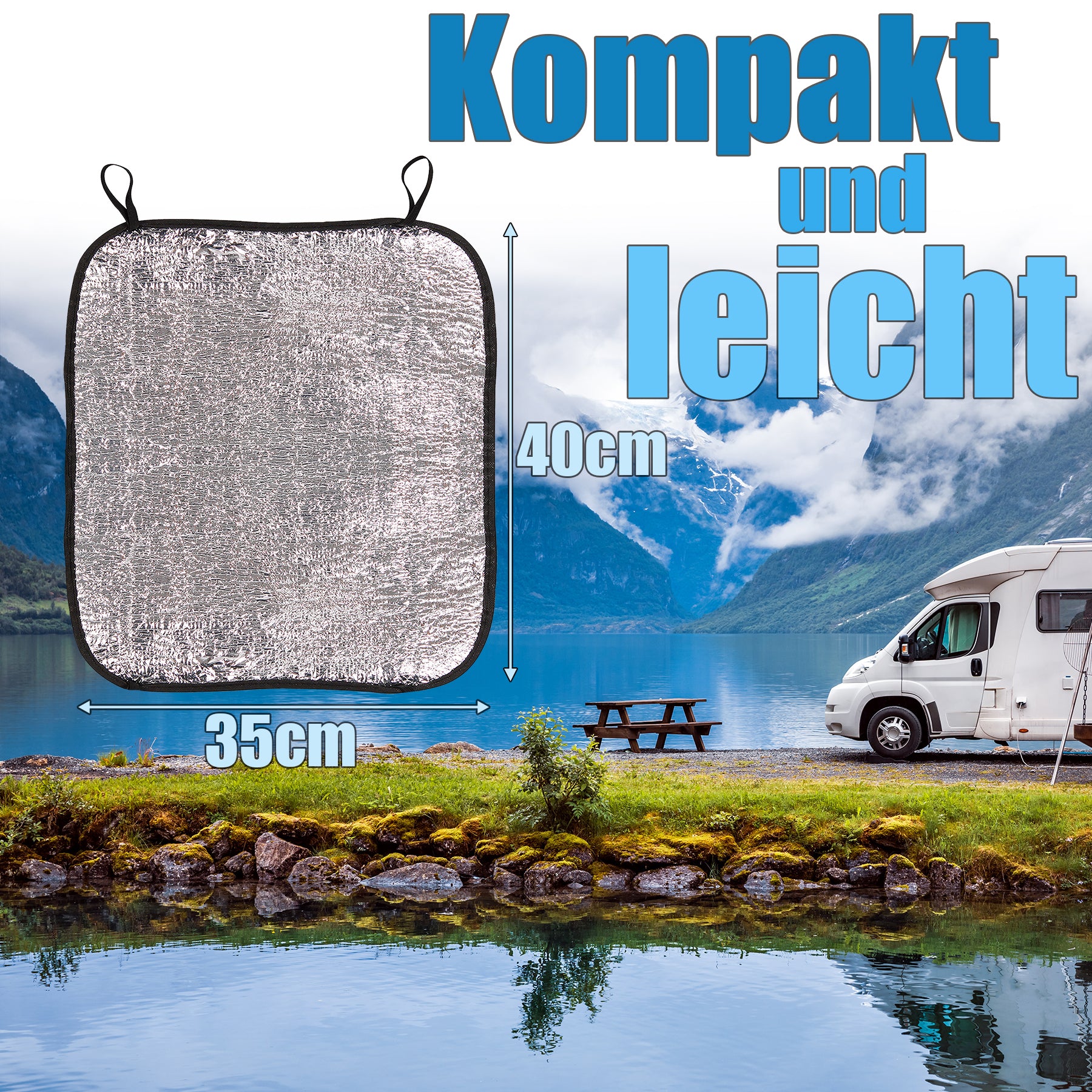 BigDean Thermo Sitzkissen 35x40 Outdoor Alu 2er Set faltbar