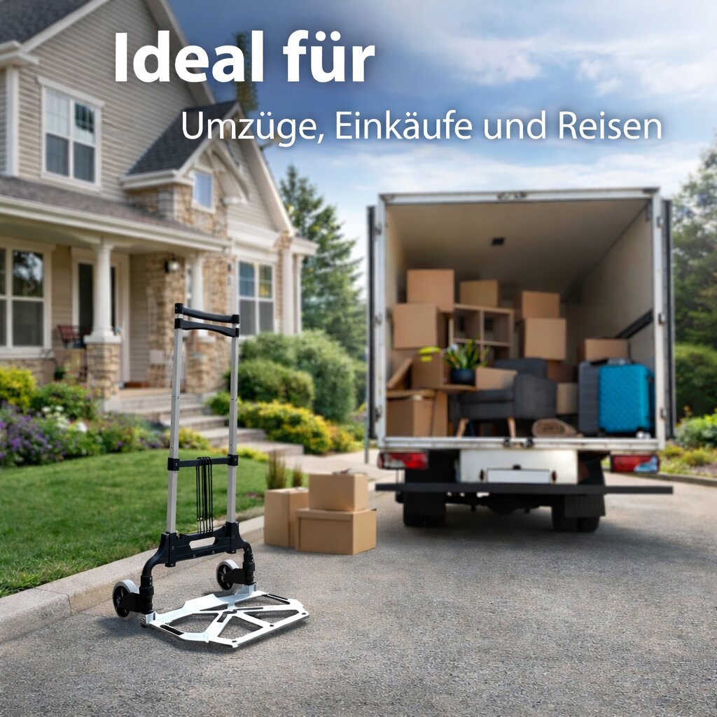 BigDean Transportkarre klappbar Aluminium Sackkarre 70 kg