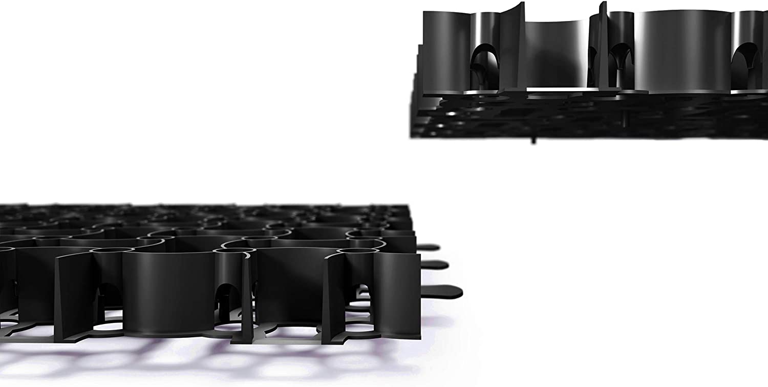 BigDean Rasengitter Schwarz 50x50cm 10er Set 2,5m²