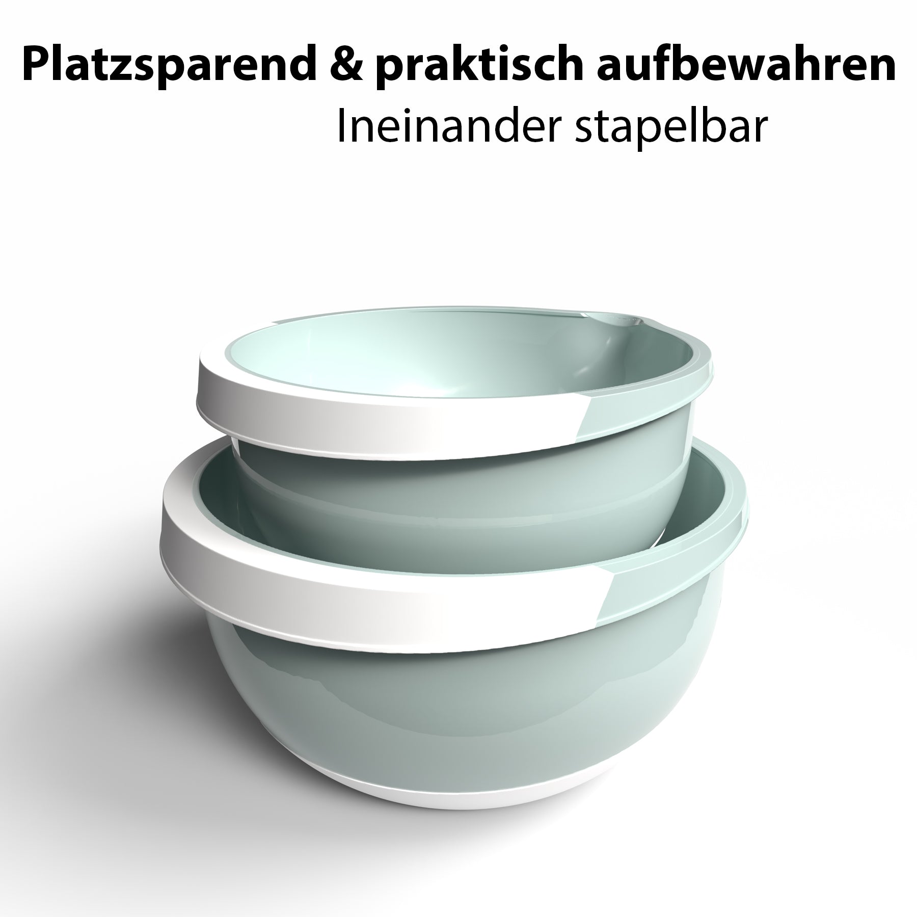 BigDean Rührschüssel Quirltopf 3er Set mit Spritzschutz