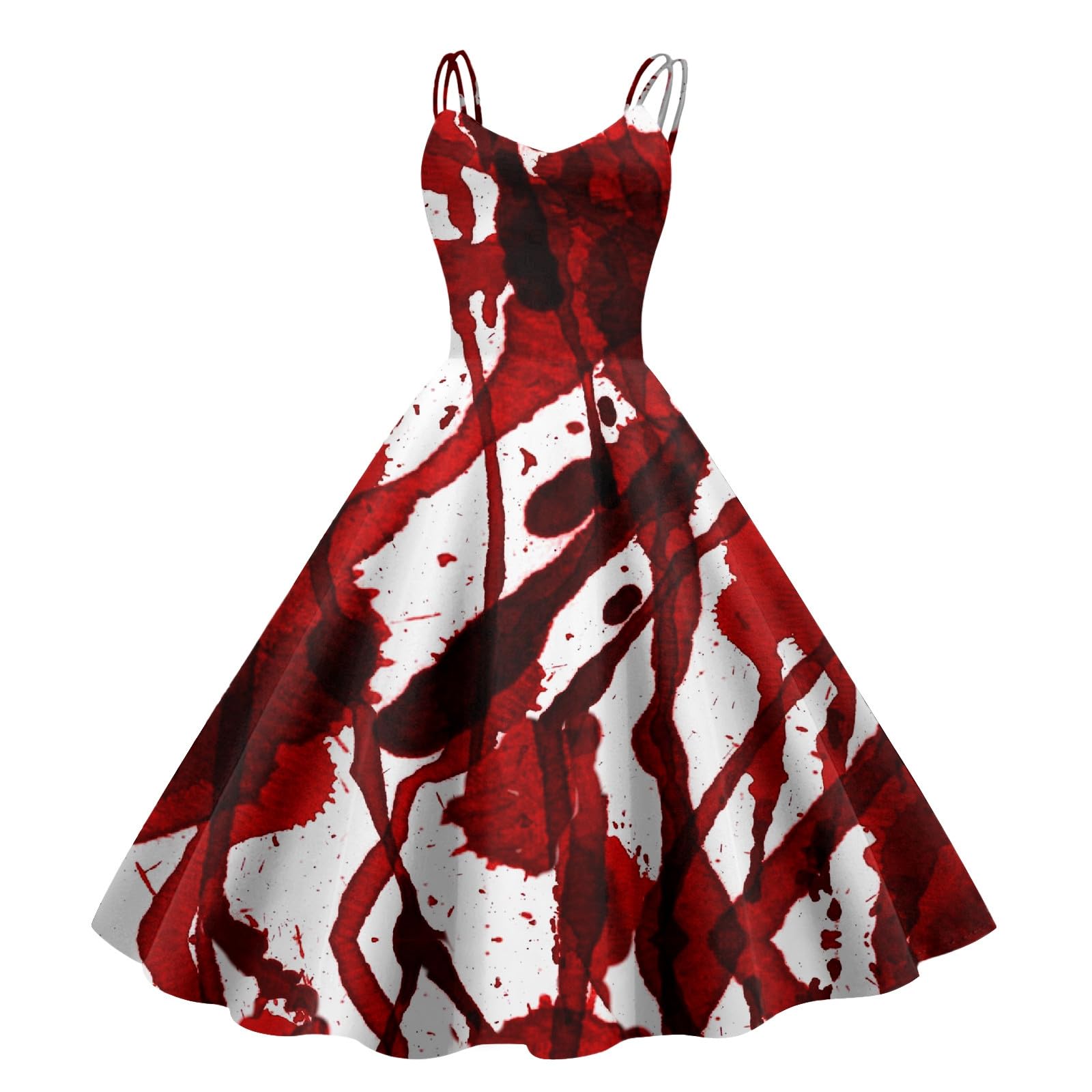 Luadnysin Halloween Kostüm Kleid A015 Black blutig