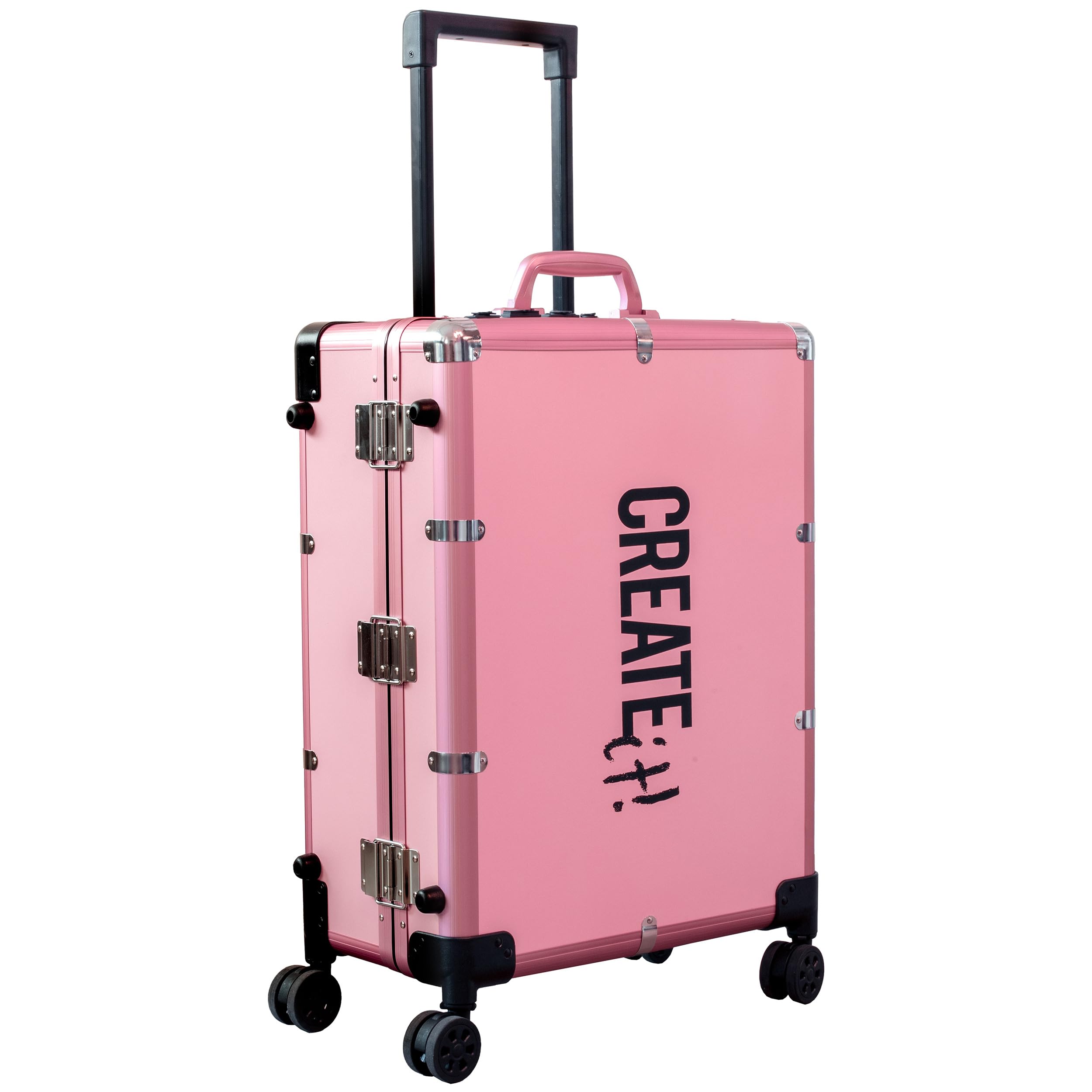 Create It Beauty Cases Schminkkoffer Trolley Rosa mit Spiegel