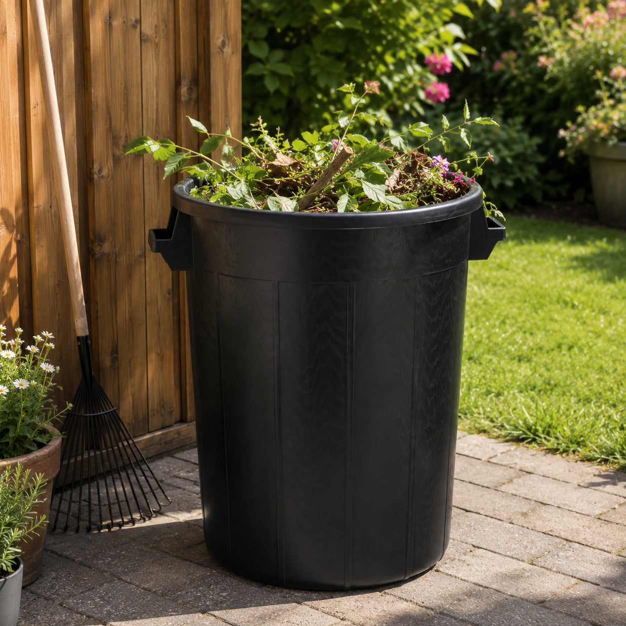 BigDean Universaltonne 70 Liter ohne Deckel Allzweck schwarz