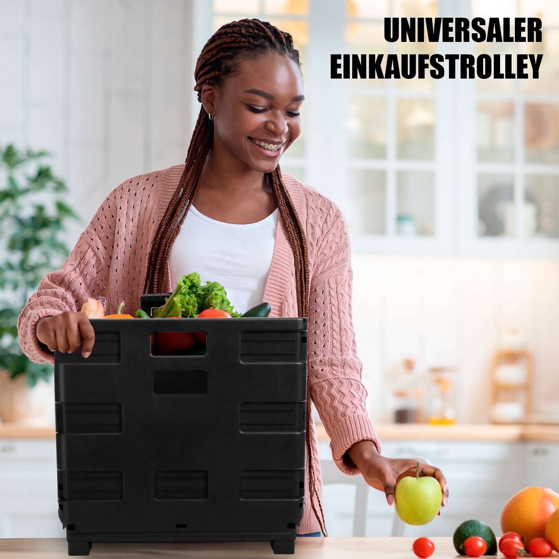 BigDean Haushalt & Alltag Einkaufstrolley klappbar 35 kg