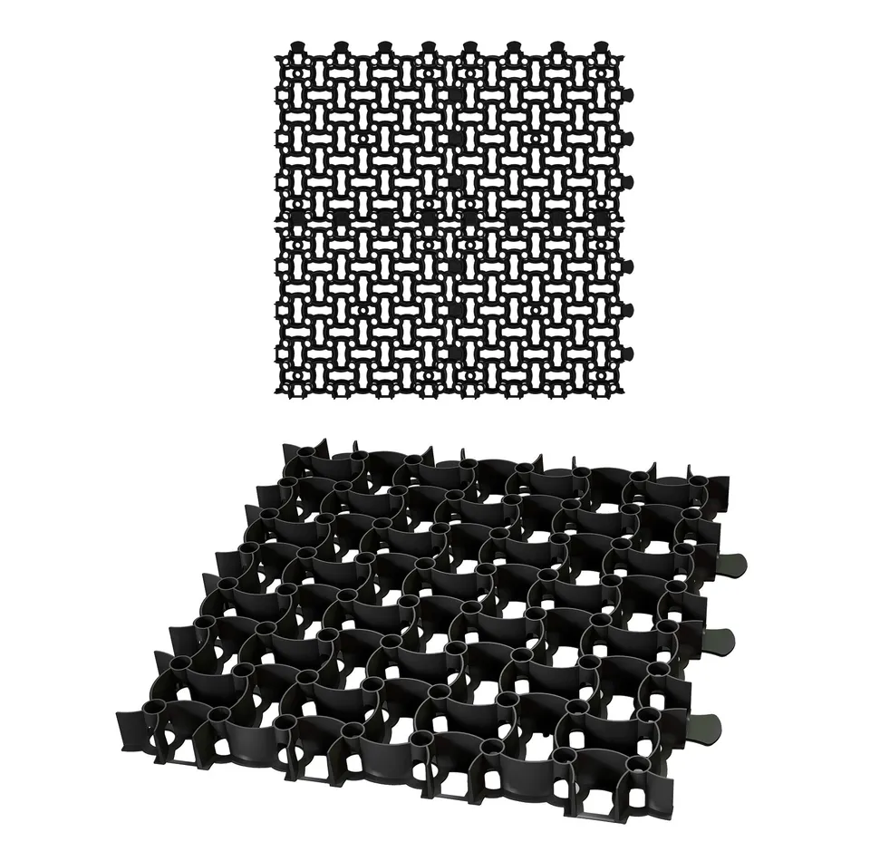 BigDean Küche & Vorrat Rasengitter 50x50 schwarz 4 Stück