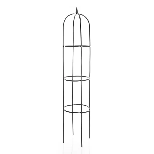 BigDean Rankhilfe Rosenbogen 40x200 cm grün Metall Obelisk