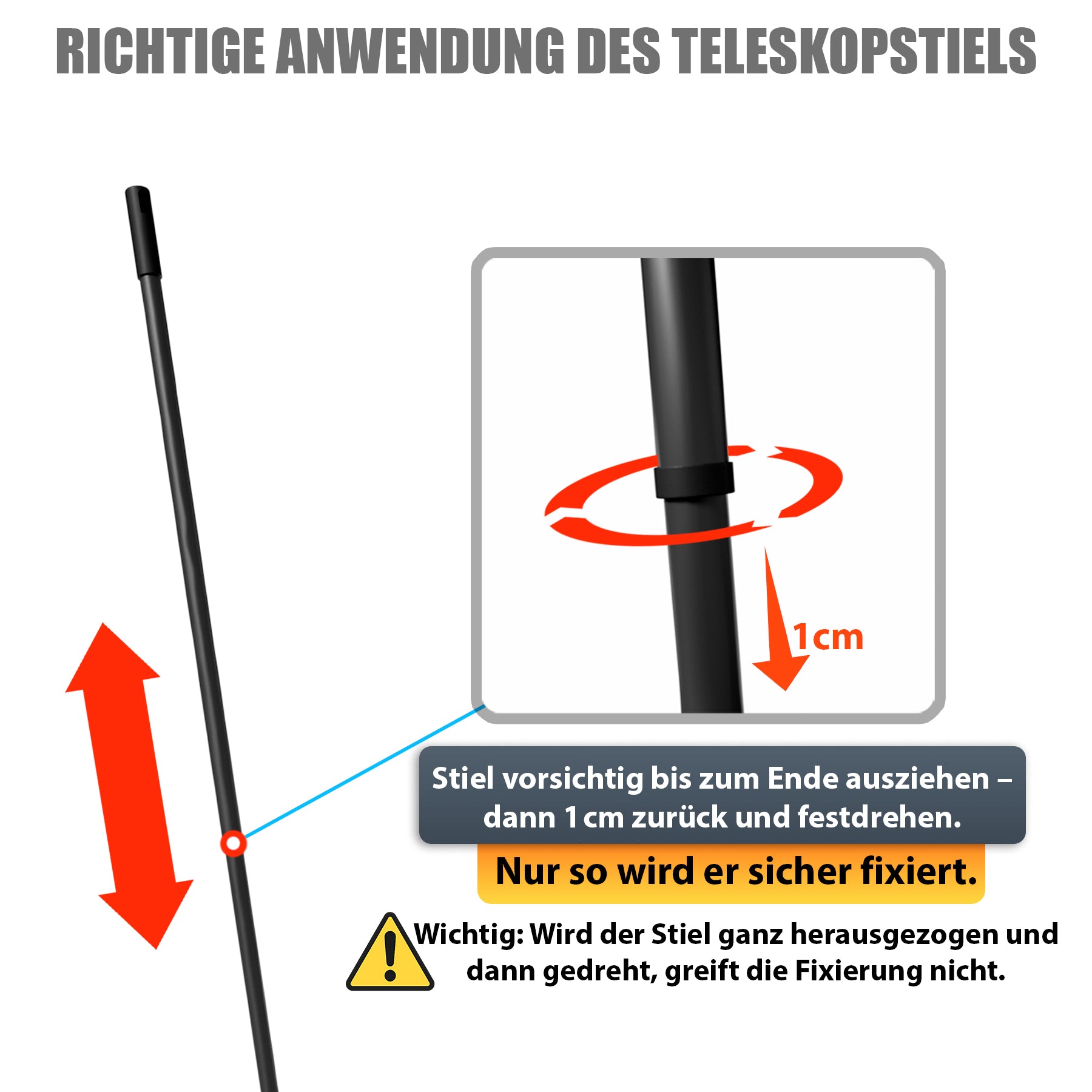 BigDean Bad & Reinigung Zimmerbesen 2er Set Teleskopstiel weich