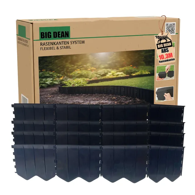 BigDean Rasenkante Kunststoff 10,3 m Beeteinfassung
