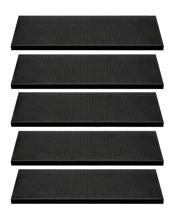 BigDean Haushalt Stufenmatte Gummi 75x25cm 5er rutschfest