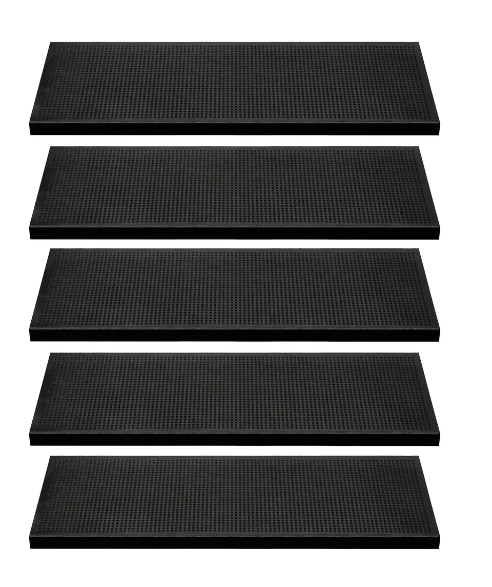 BigDean Haushalt Stufenmatte Gummi 75x25cm 5er rutschfest