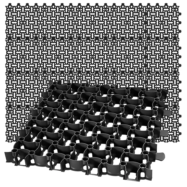 BigDean Rasengitter 50x50 cm Paddockplatte schwarz 20er Set 5m²