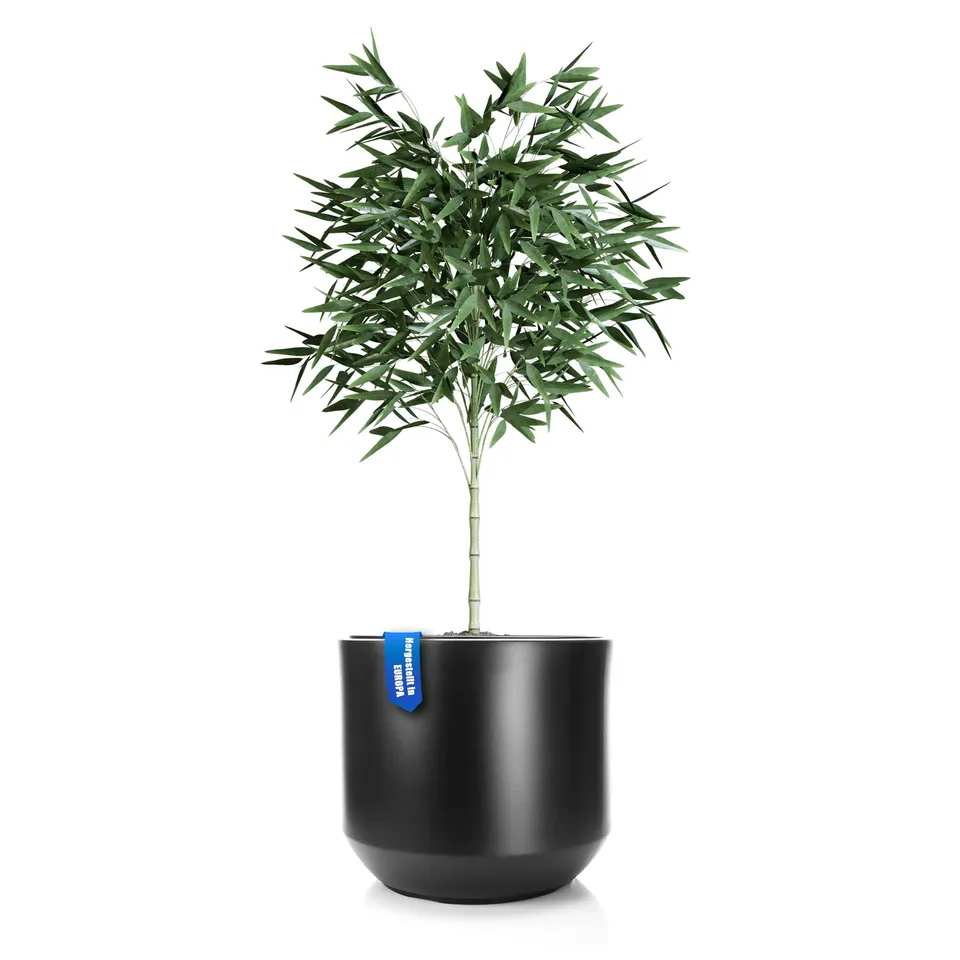 BigDean Garten Blumentopf Style Ø 46 cm Anthrazit Kunststoff