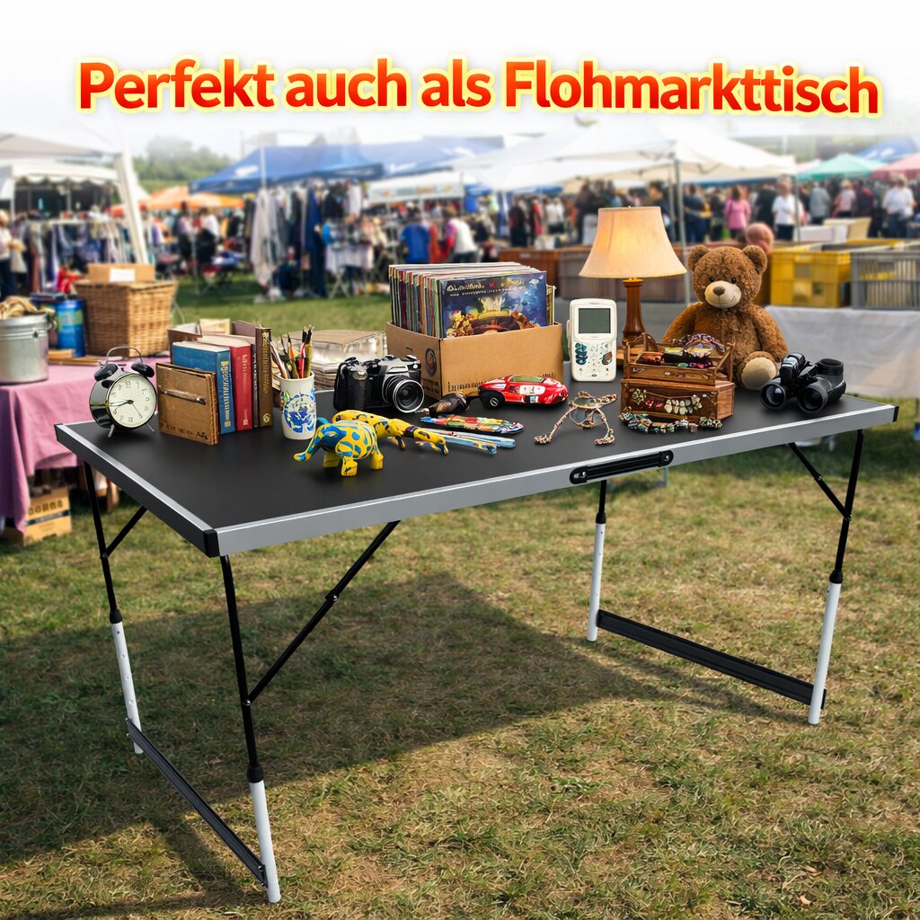 BigDean Garten Multifunktionstisch 100x60cm höhenverstellbar 30kg