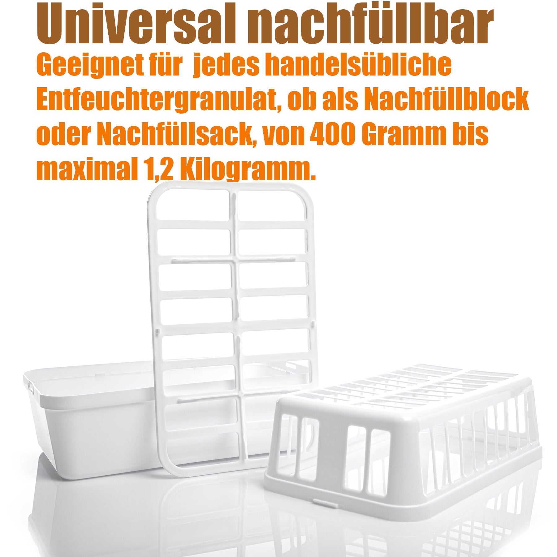 BigDean Luftentfeuchter ohne Strom Box 2er mit Granulat
