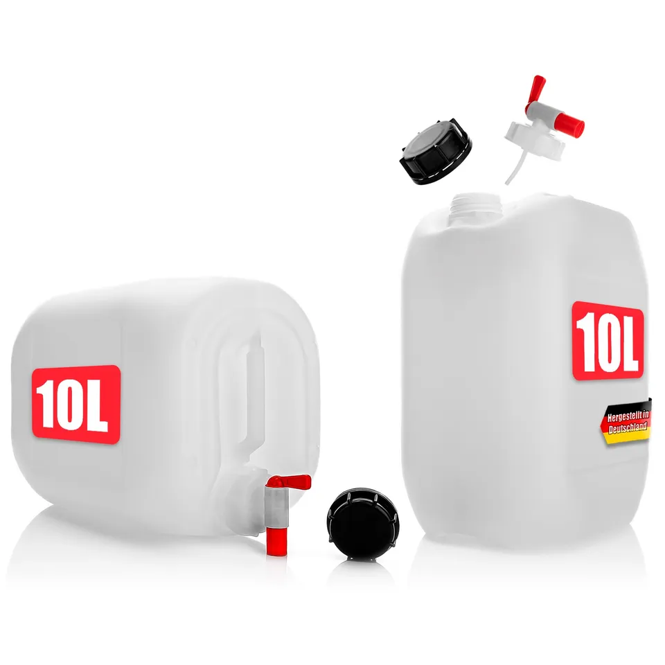 BigDean Haushalt 2x Wasserkanister 10L Hahn BPA-frei