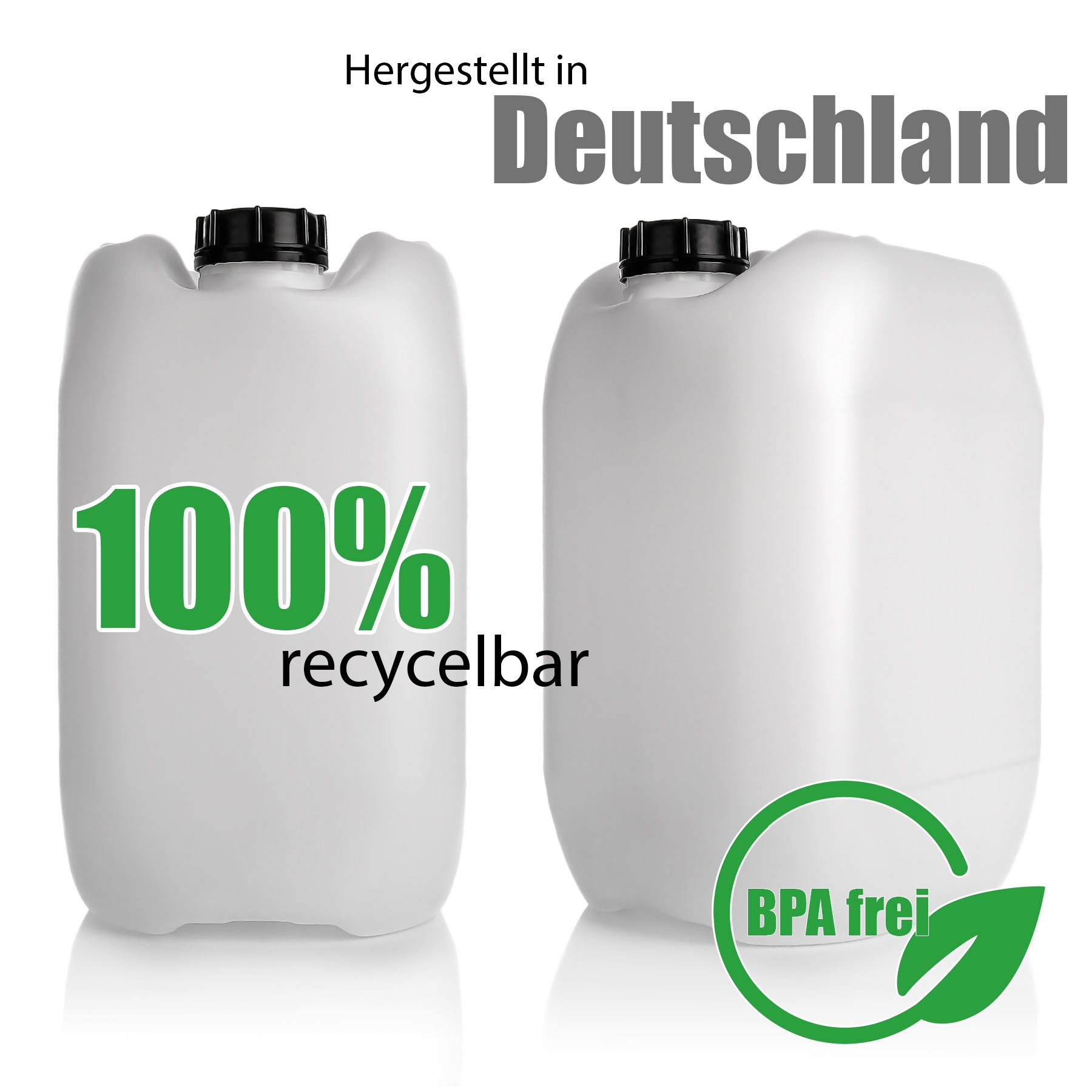 BigDean Haushalt 2x Wasserkanister 10L Hahn BPA-frei