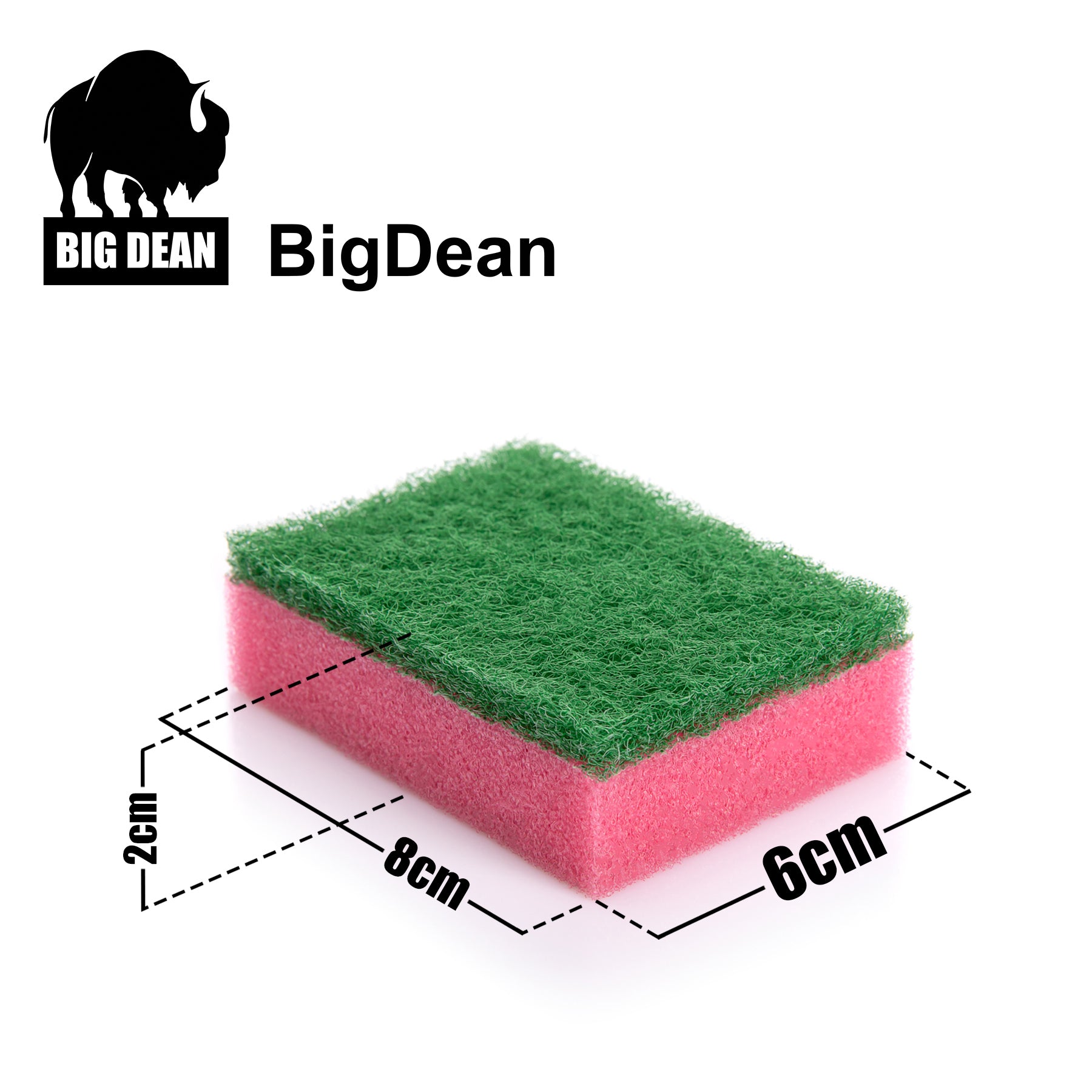 BigDean Bad & Reinigung Spülschwamm 100 Stück mehrfarbig zweiseitig