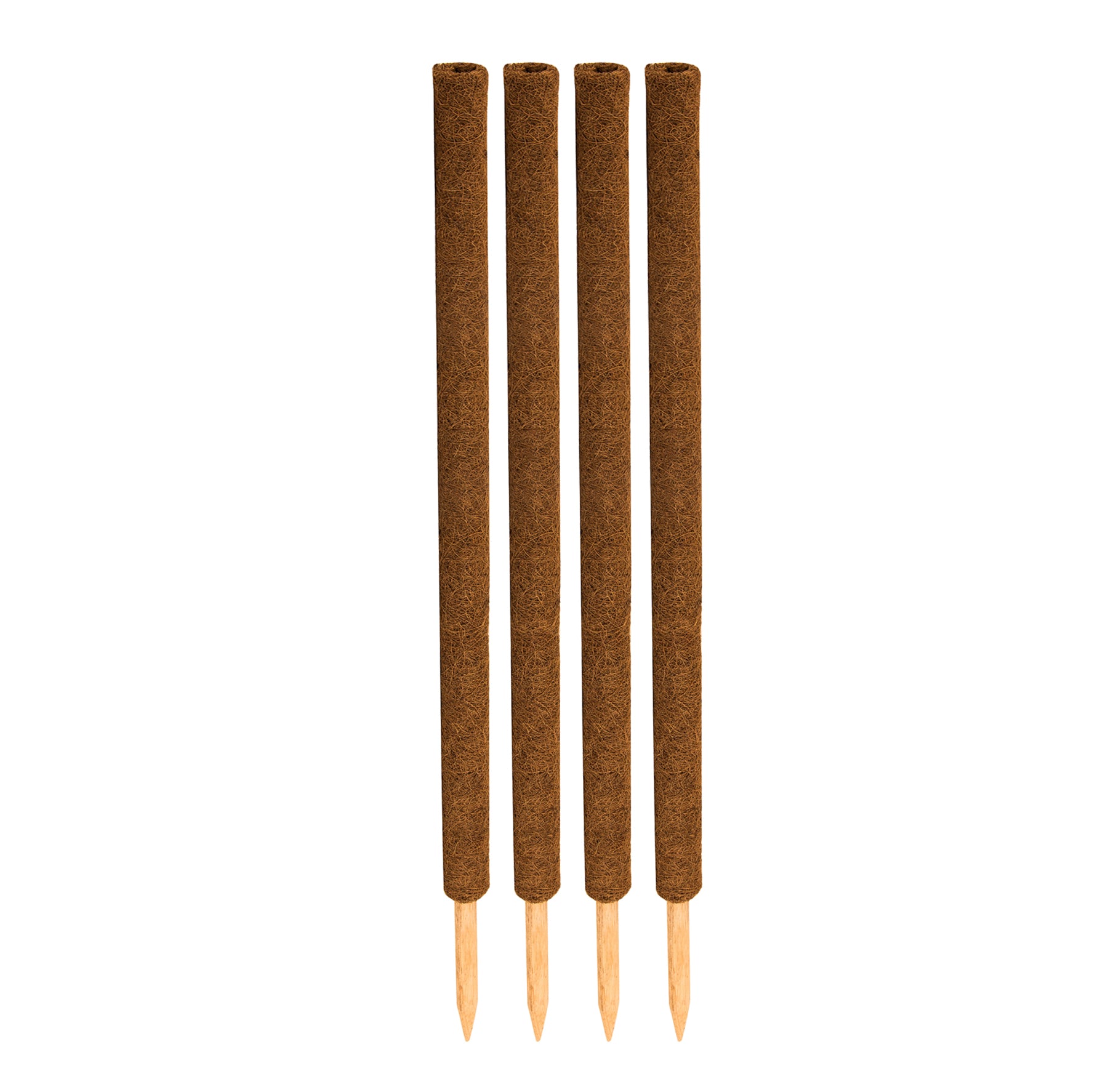 BigDean Pflanzstäbe Kokos 110cm 4er Set Rankhilfe Moosstäbe