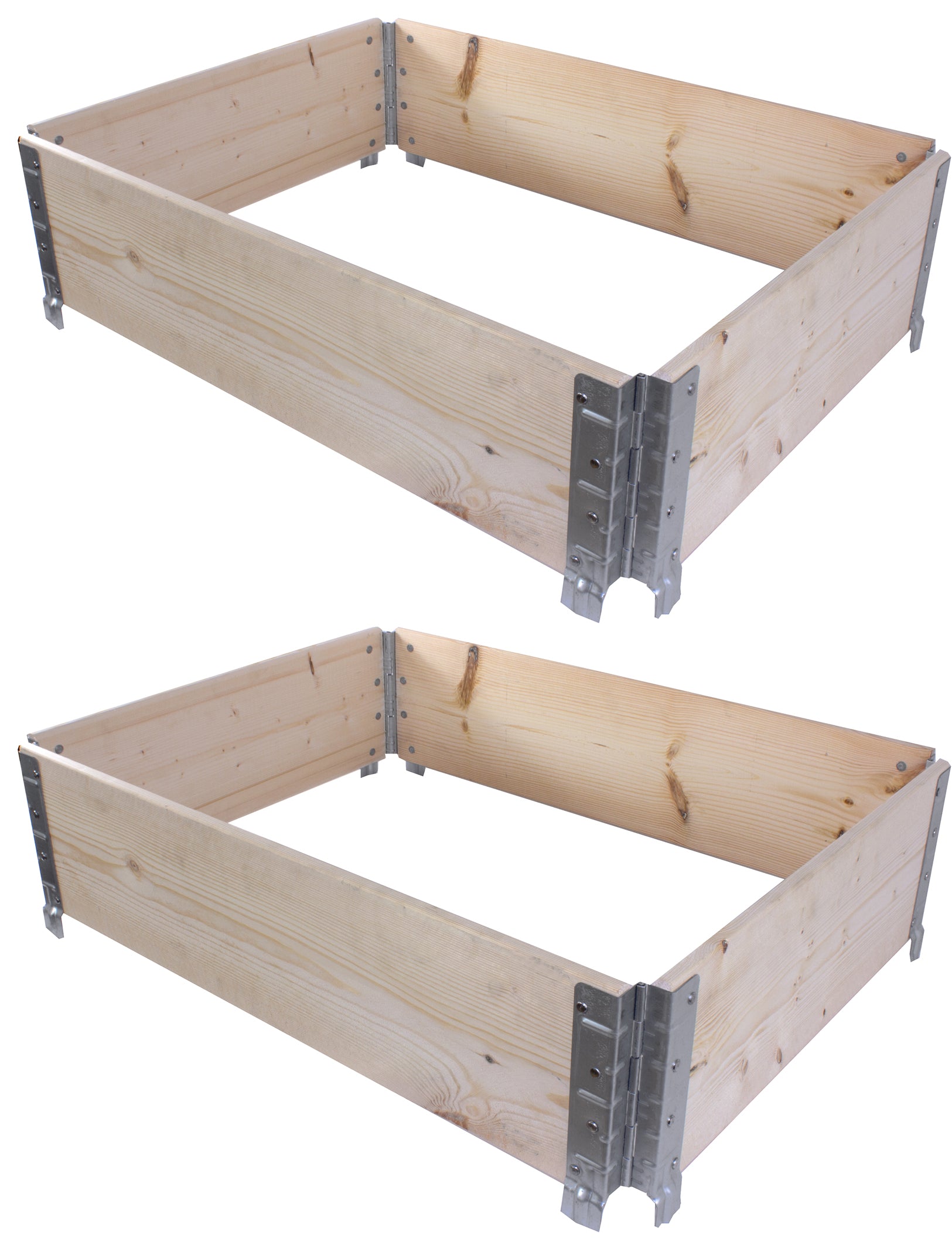 BigDean Garten Palettenrahmen 80x60cm 2er Set Natur Holz