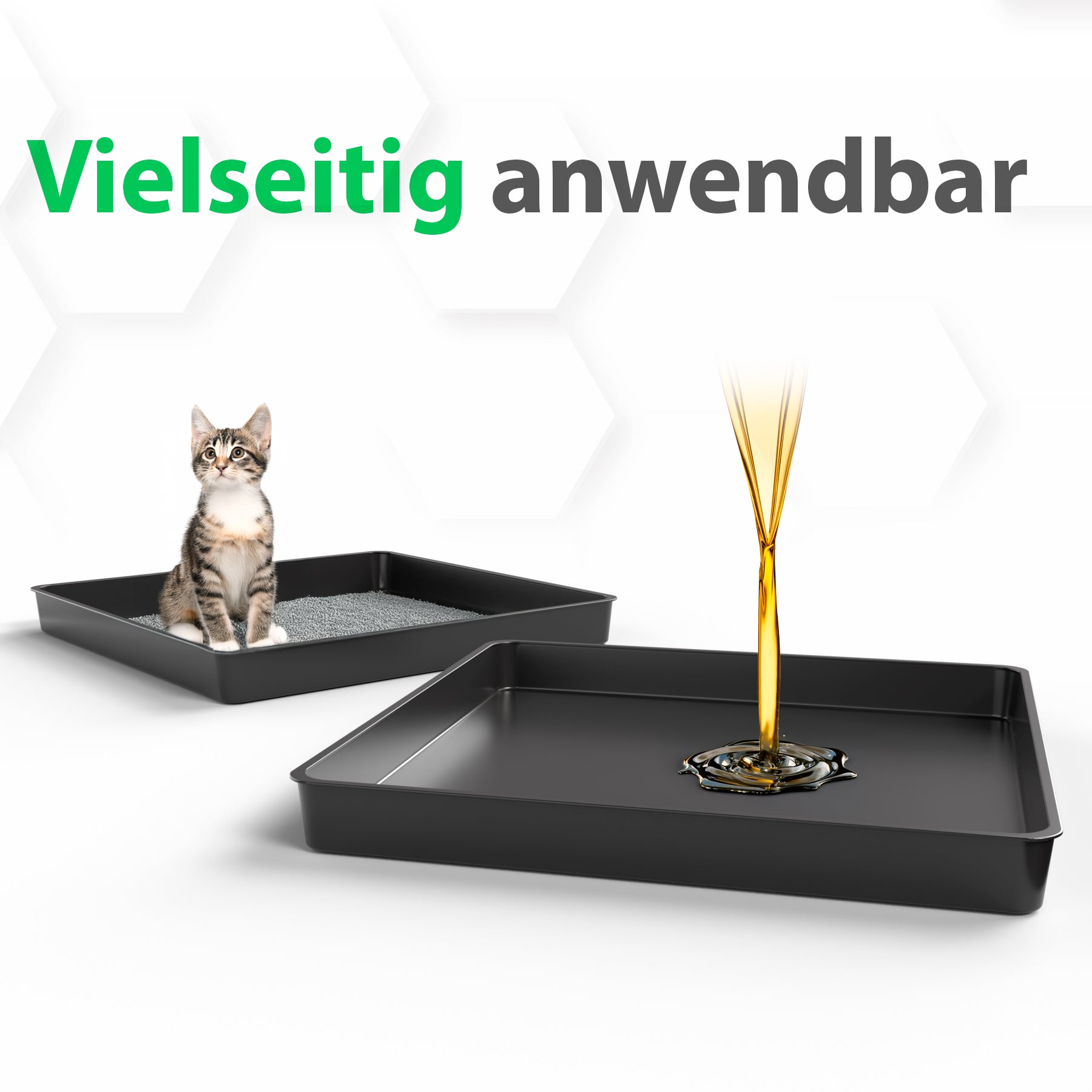 BigDean Allzweckwanne 60x60x7 cm Kunststoffwanne 2er Set