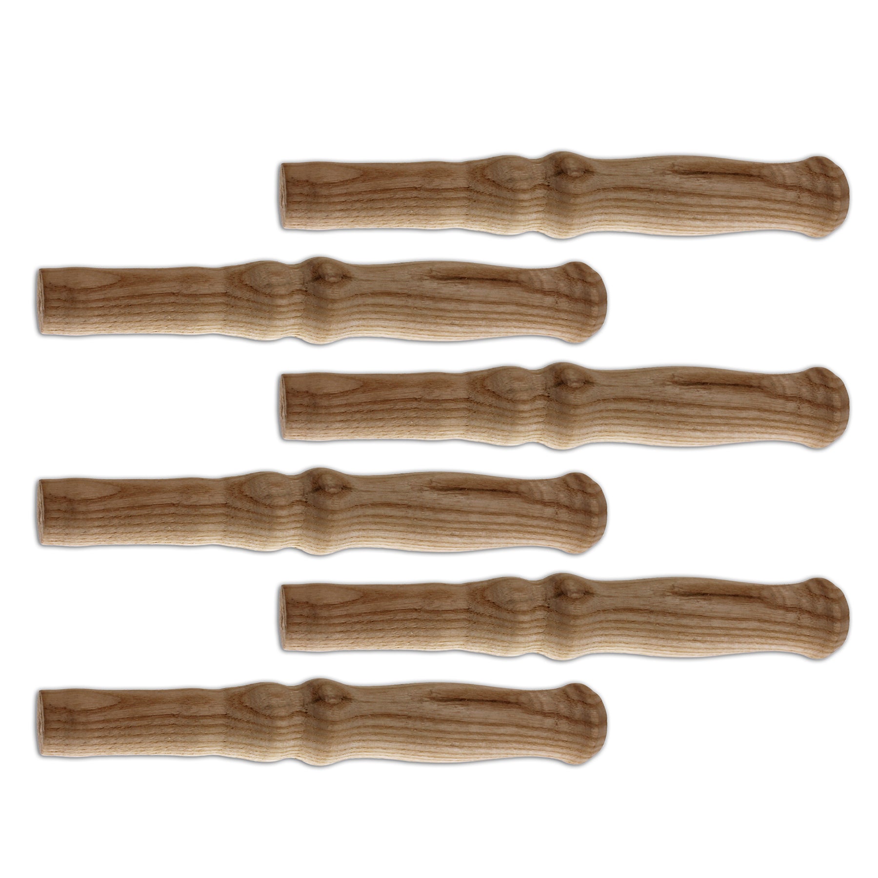 BigDean Schubkarren Holzgriffe Universal 6er Set 23,5 cm