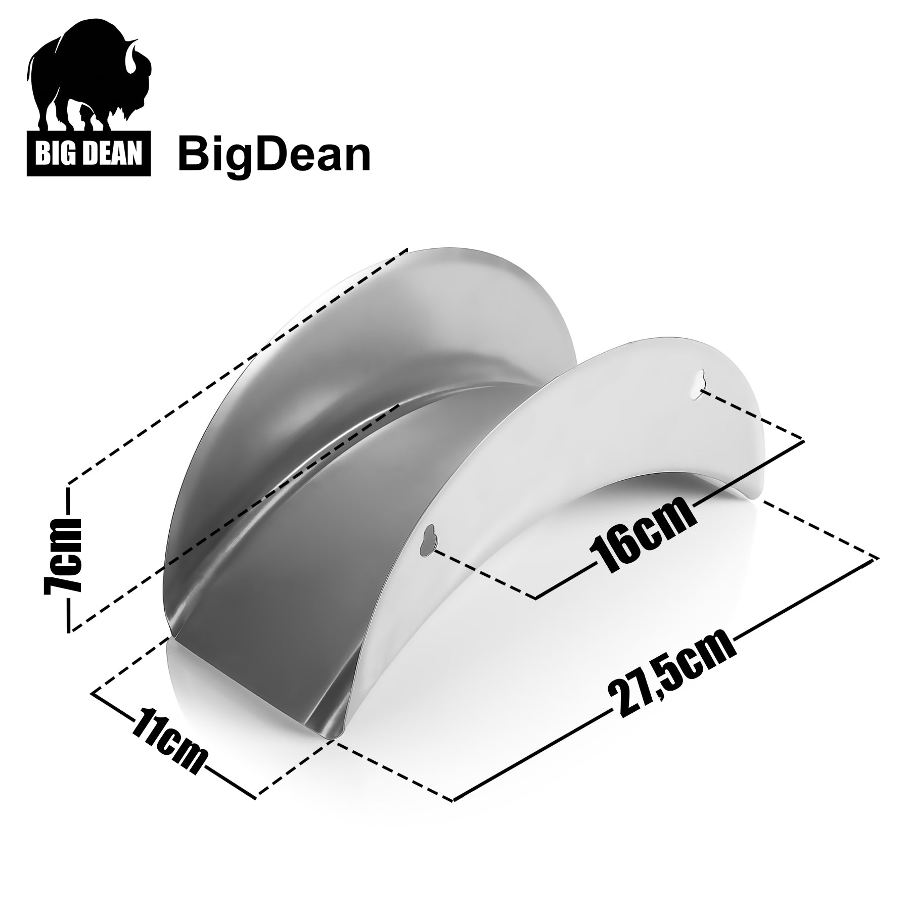 BigDean 3x Gartenschlauchhalter Metall Wandmontage silber
