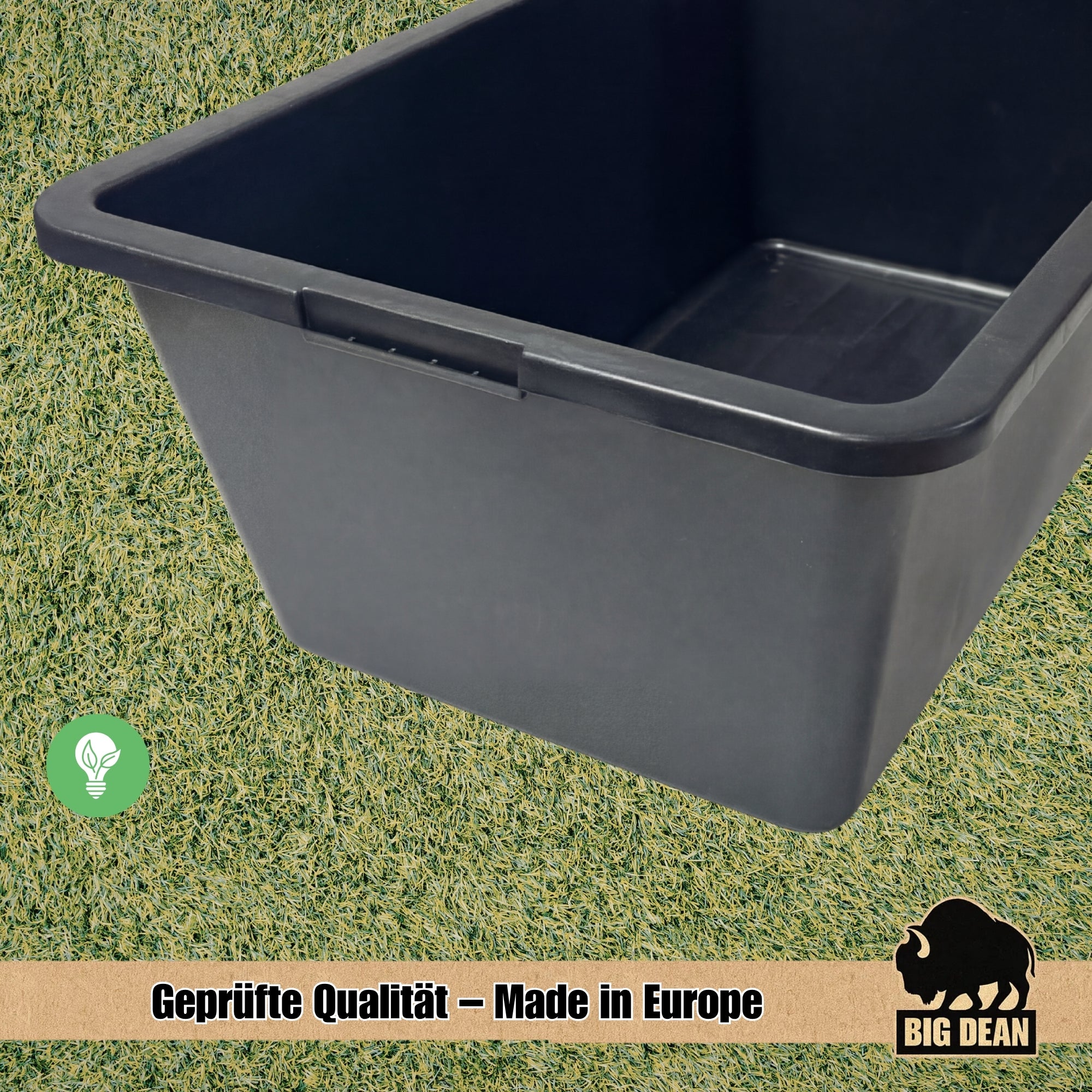 BigDean Mörtelwanne 80L eckig 78x47x30 3 Stück stabil