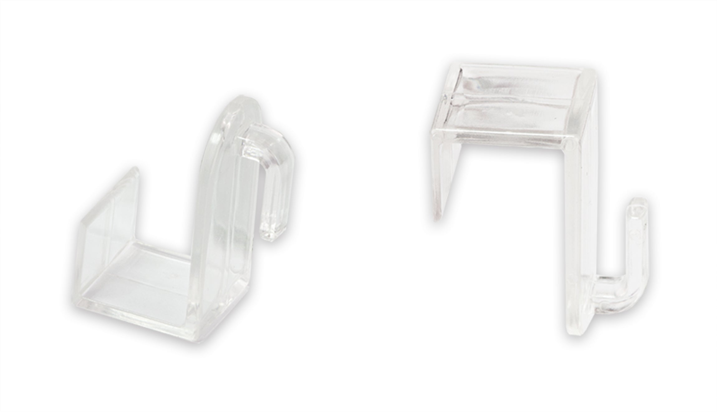 BigDean Fensterhaken transparent 8er Set 1,7cm Falz Kunststoff