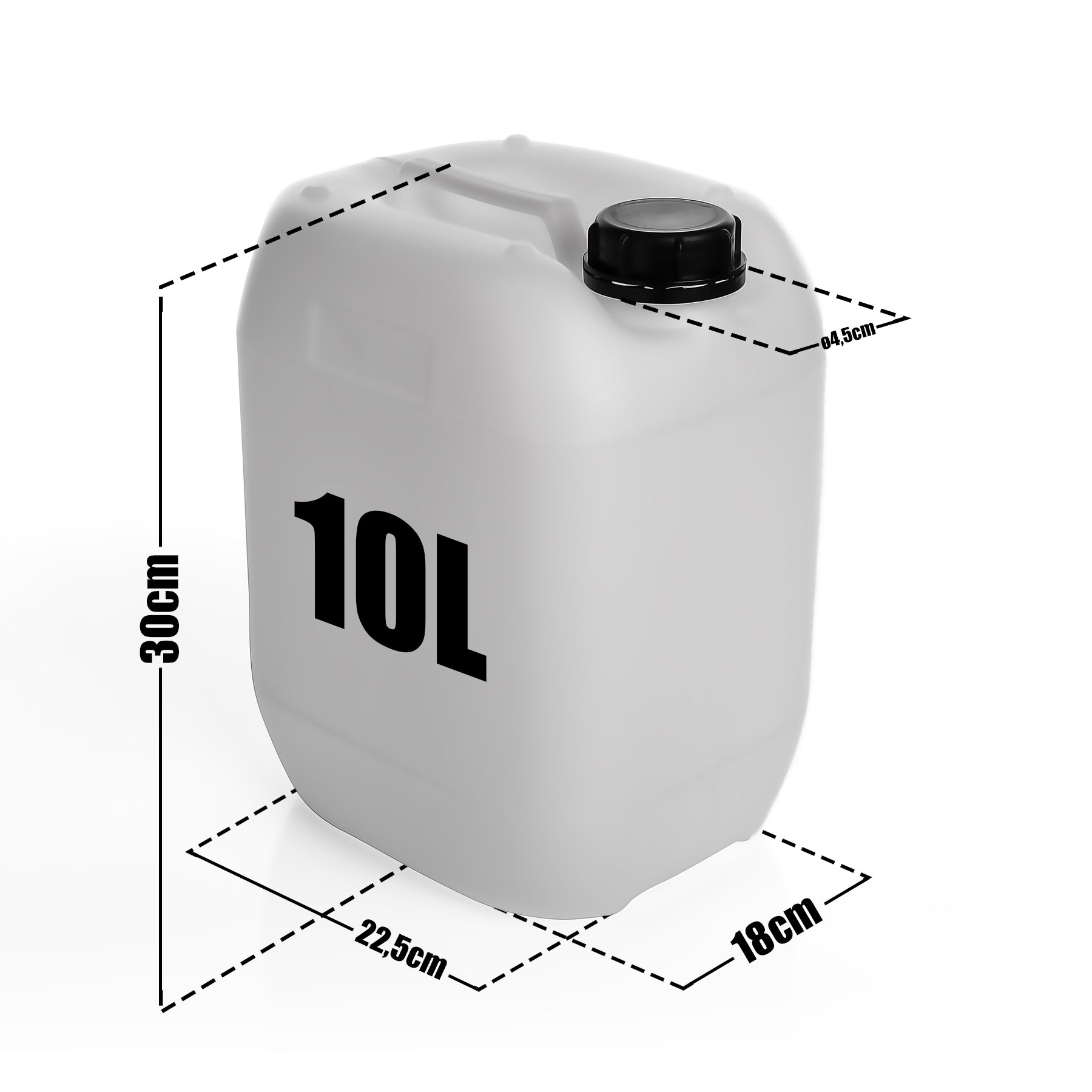 BigDean Wasserkanister 10L naturweiß lebensmittelecht BPA-frei