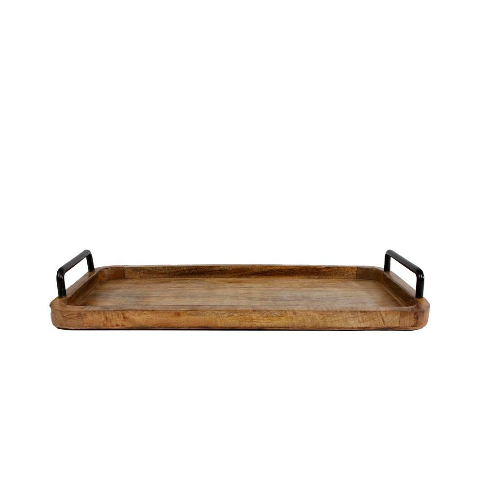 BigDean Küche & Vorrat Serviertablett Mangoholz 60x30 cm Unikat