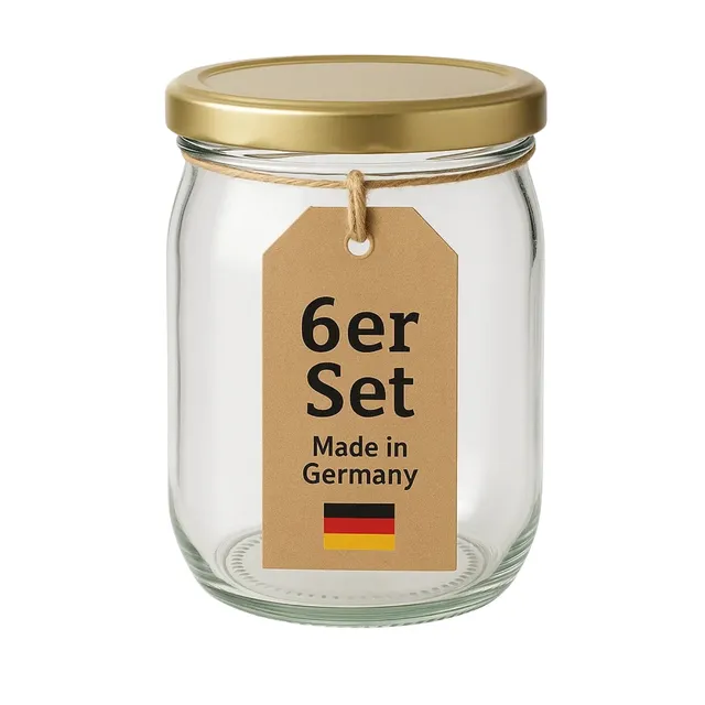 BigDean Overnight Oats Gläser 1 Liter Meal Prep 6er Set Glas