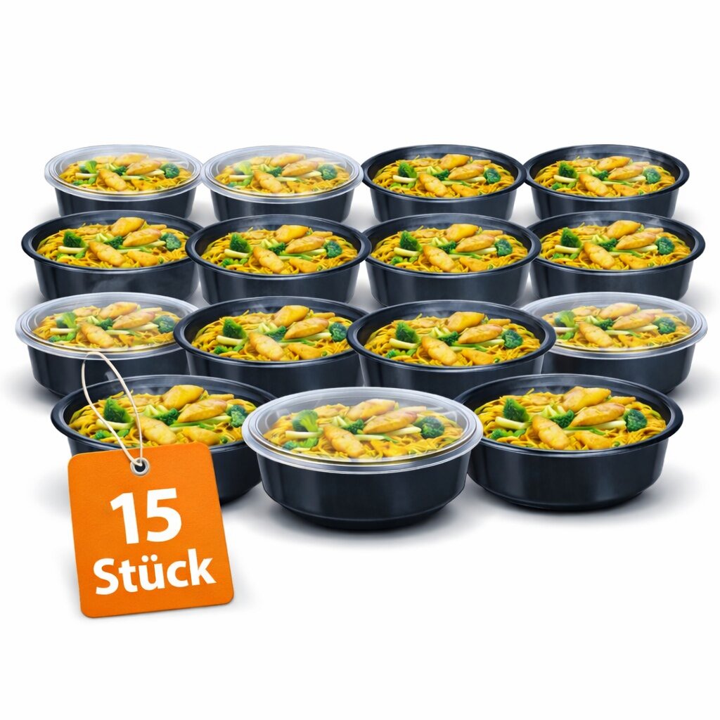 BigDean Küche Meal Prep Box 700 ml 15er rund BPA-frei