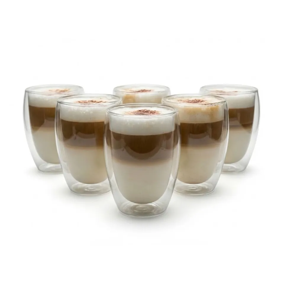BigDean Küche & Vorrat Latte Macchiato Gläser 300ml 6x doppelwandig