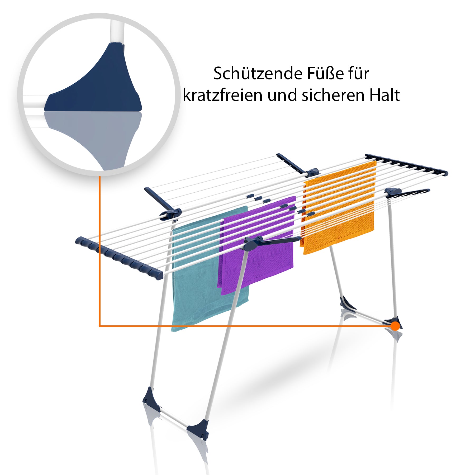 BigDean Wäscheständer Jumbo weiß 28m Wäschetrockner