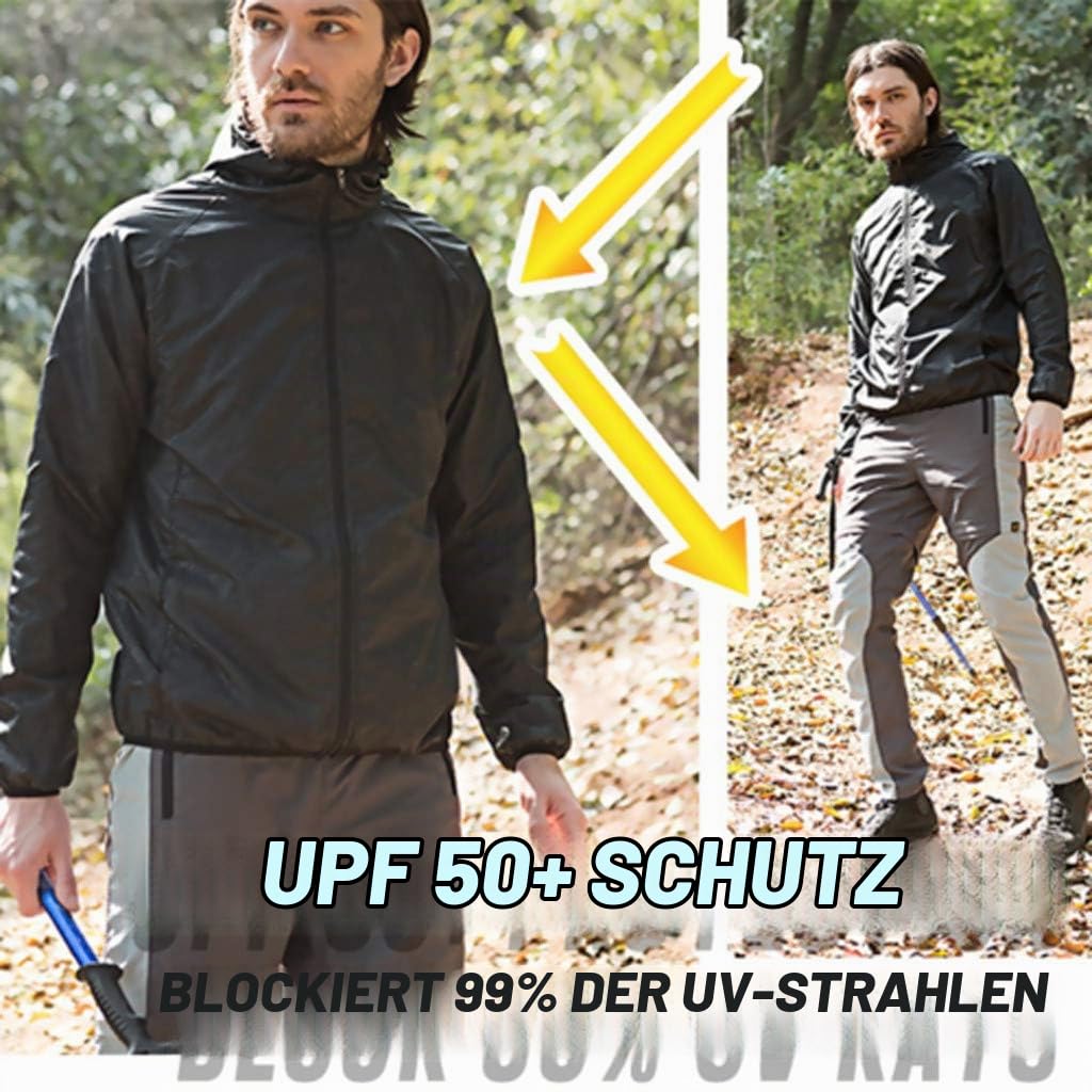 Luadnysin Jackets Regenjacke Sky Blue wasserdicht mit Kapuze