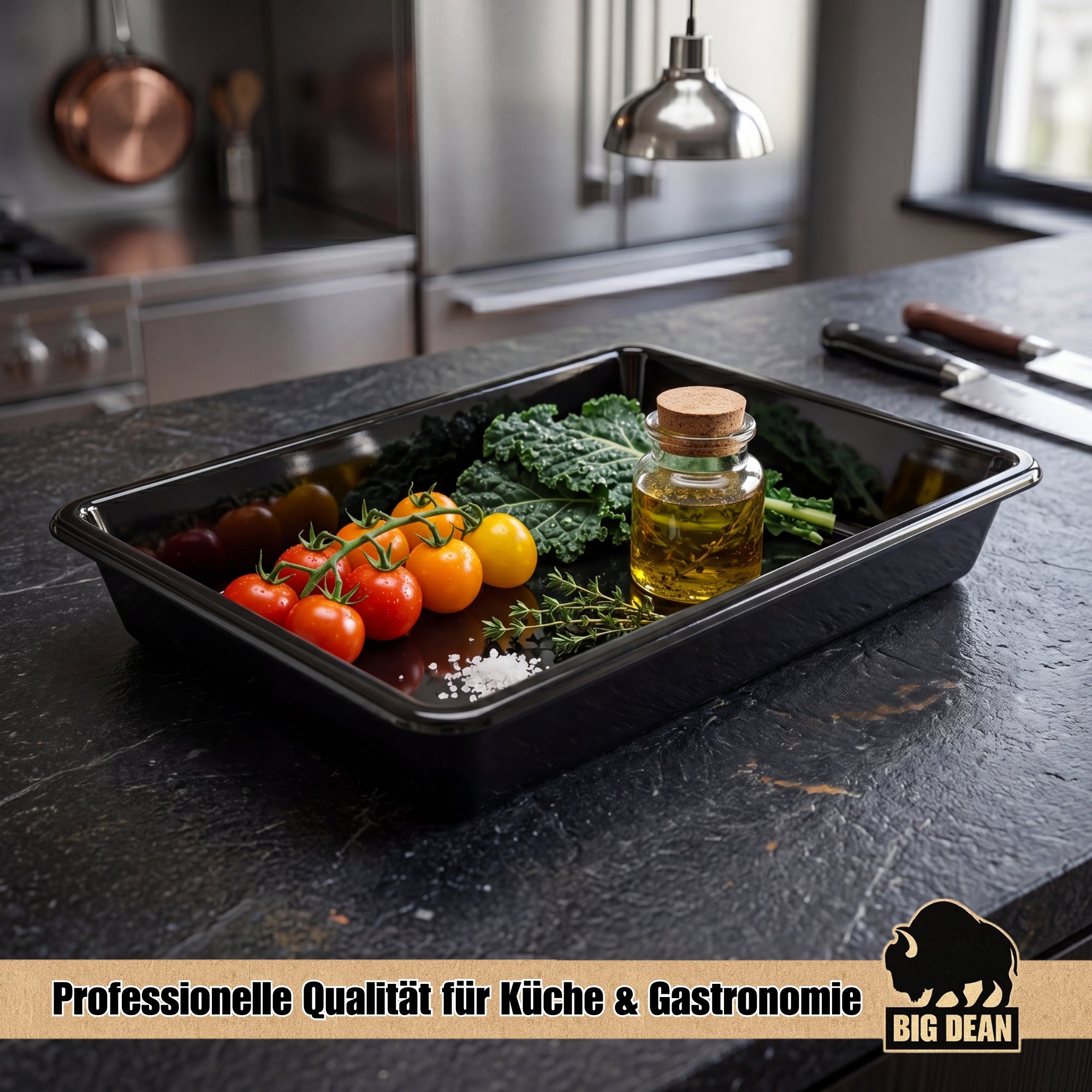 BigDean Wanne 54x40x8,8cm 13 Liter lebensmittelecht Kunststoff