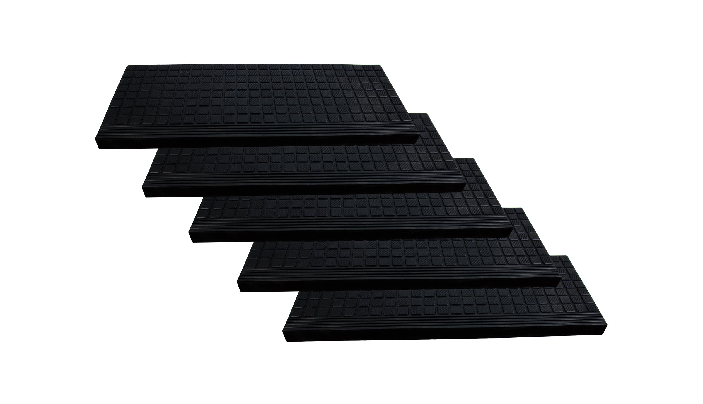 BigDean Haushalt Stufenmatte Gummi 65x26cm 5er rutschfest