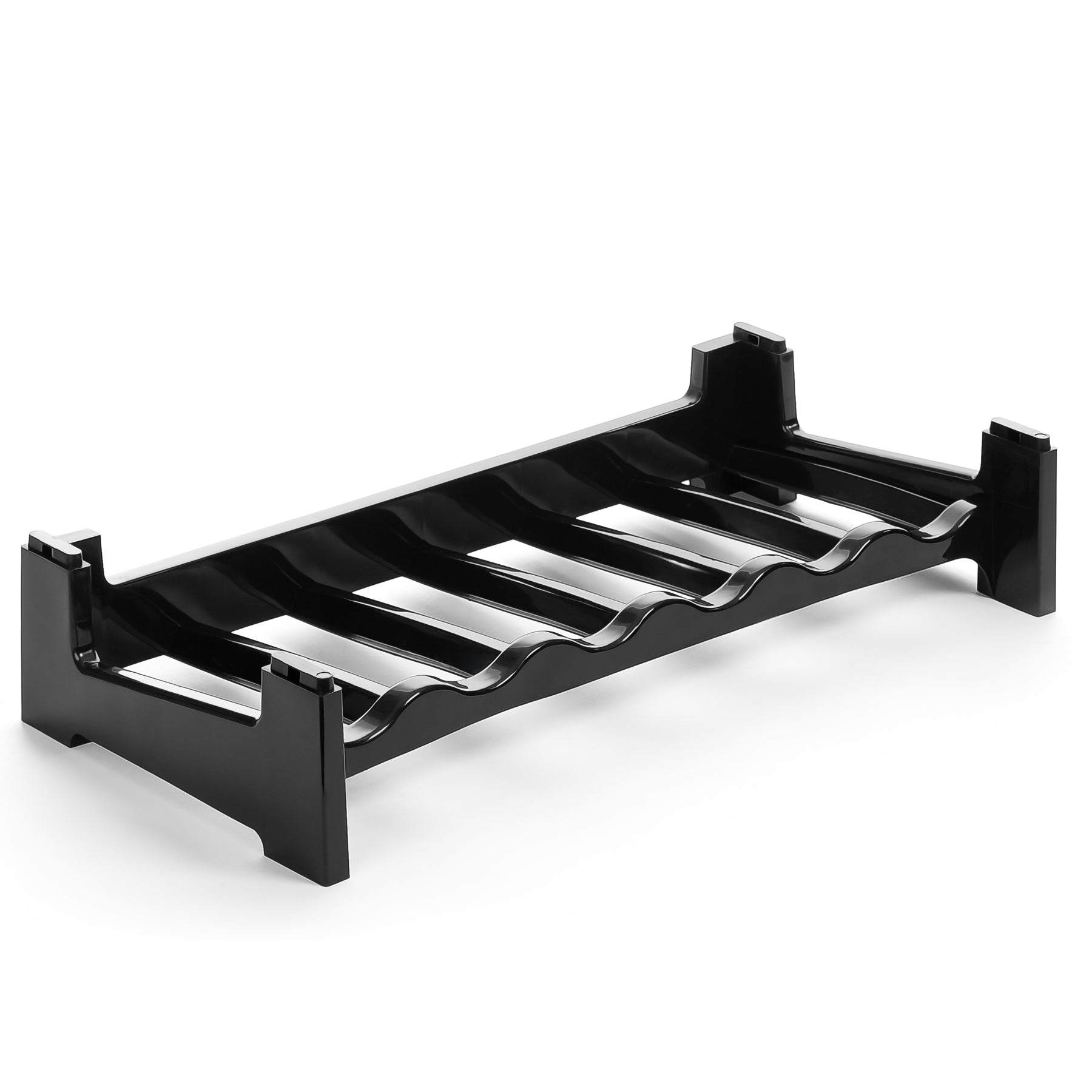 BigDean Flaschenregal stapelbar Weinregal 6 Flaschen Schwarz