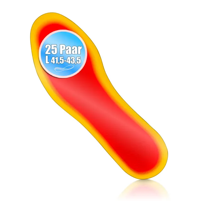 BigDean Fußwärmer Sohlenwärmer Gr.41,5-43,5 25 Paar