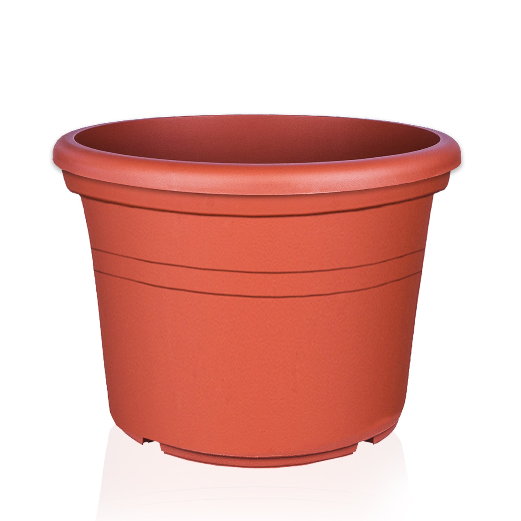 BigDean Garten 9x Blumentopf 25 cm Terrakotta Kunststoff wetterfest