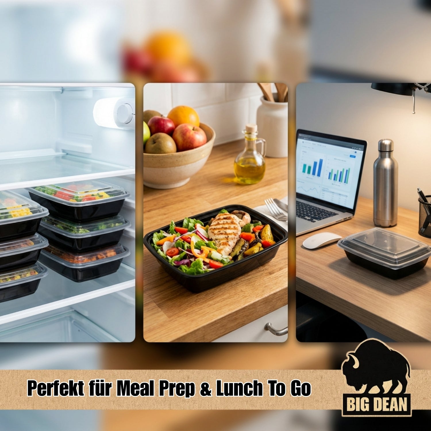 BigDean Küche & Vorrat Meal Prep Boxen 10 Stück BPA-frei