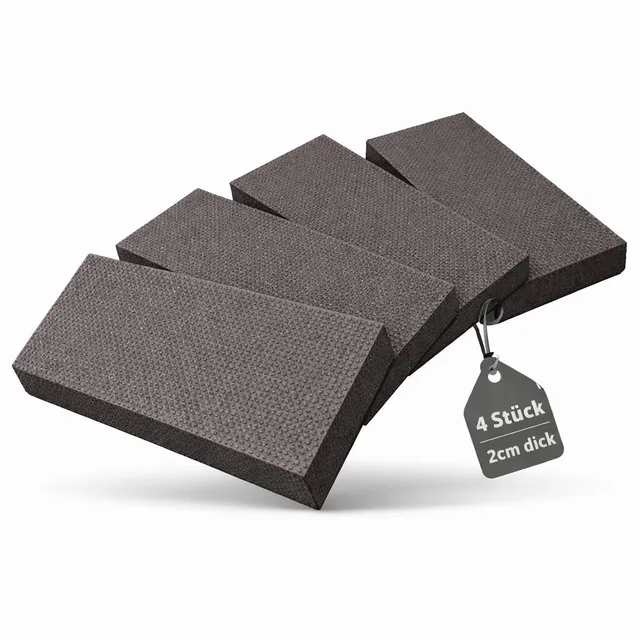BigDean Garagen Wandschutz 4er-Set Selbstklebend Schwarz