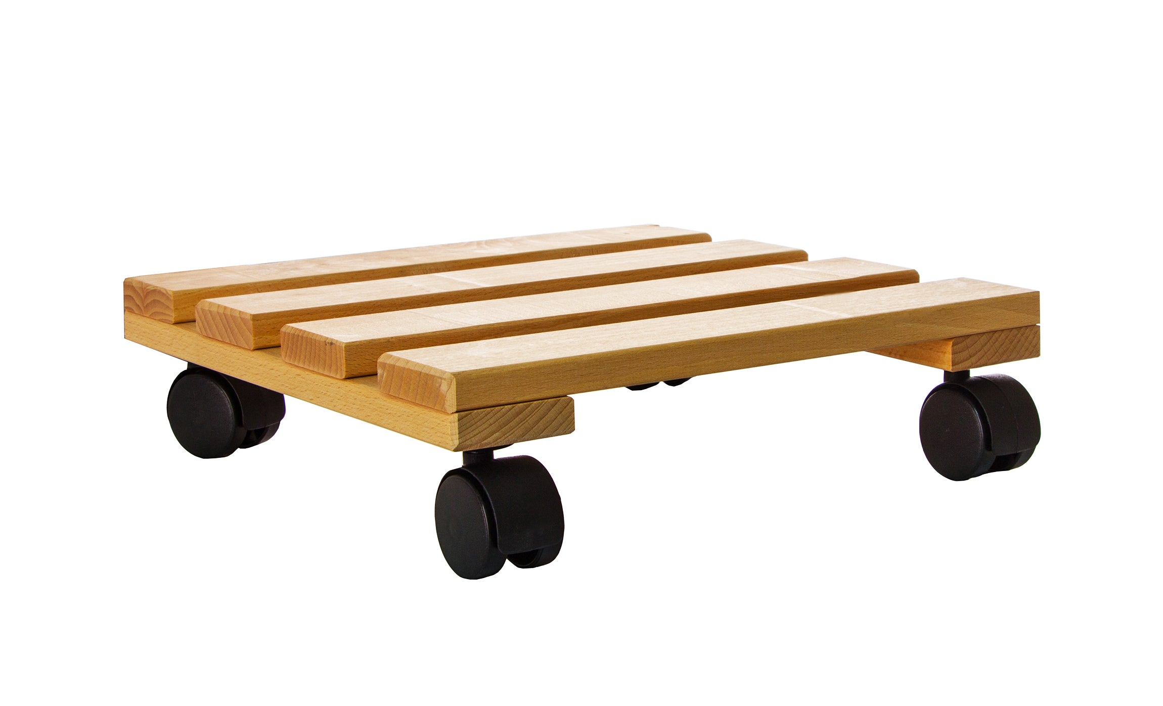 BigDean Pflanzenroller eckig 30x30cm 3er Set Holz 120kg