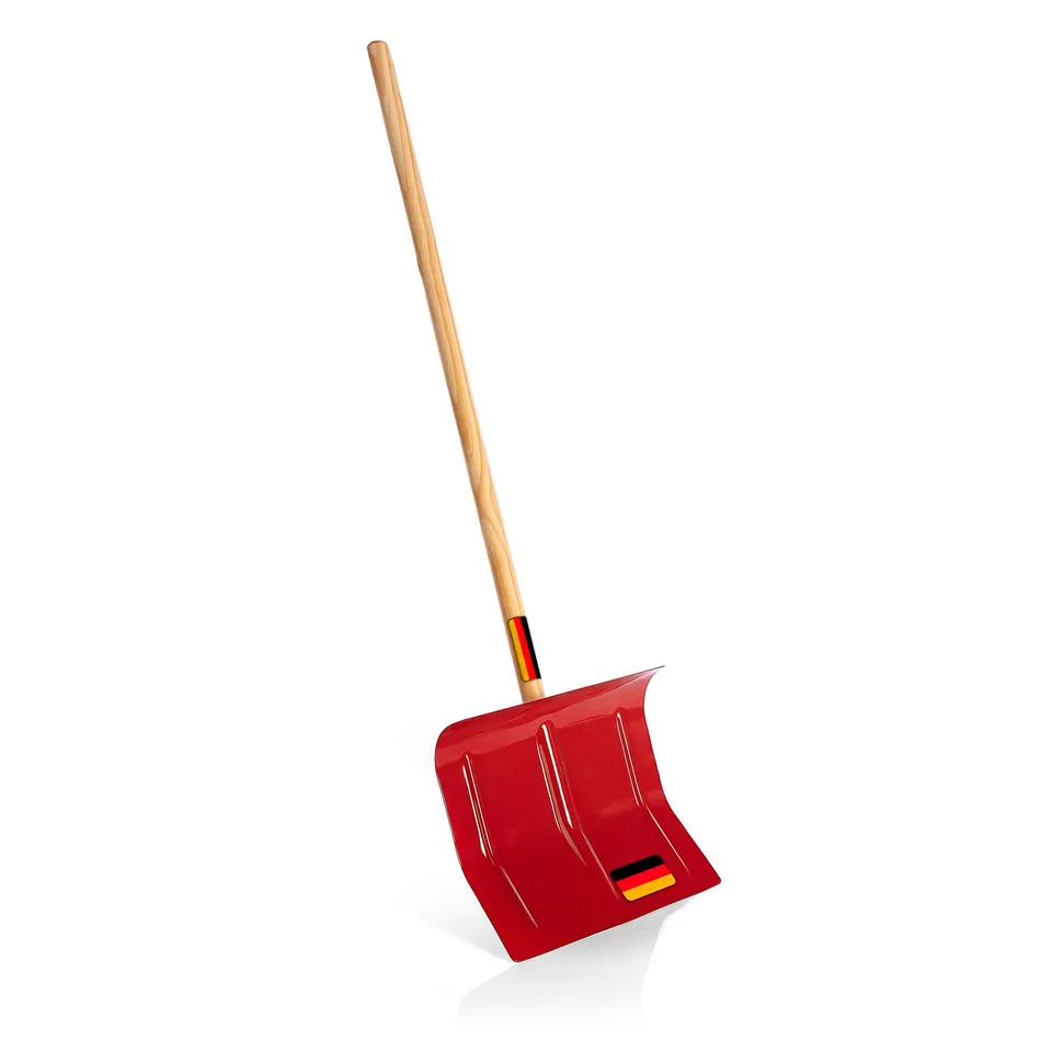 BigDean Schneeschaufel Kinder Rot Metall 90 cm