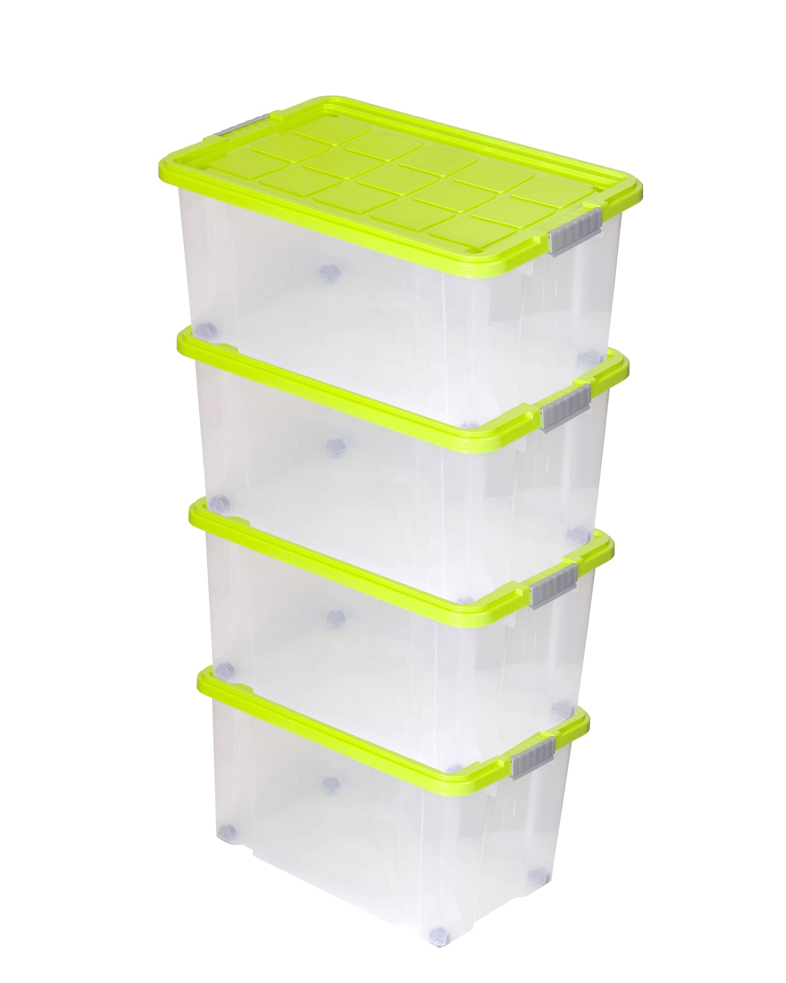 BigDean Eurobox Deckel Rollen 60x40x32,5 Box 4er Limegrün