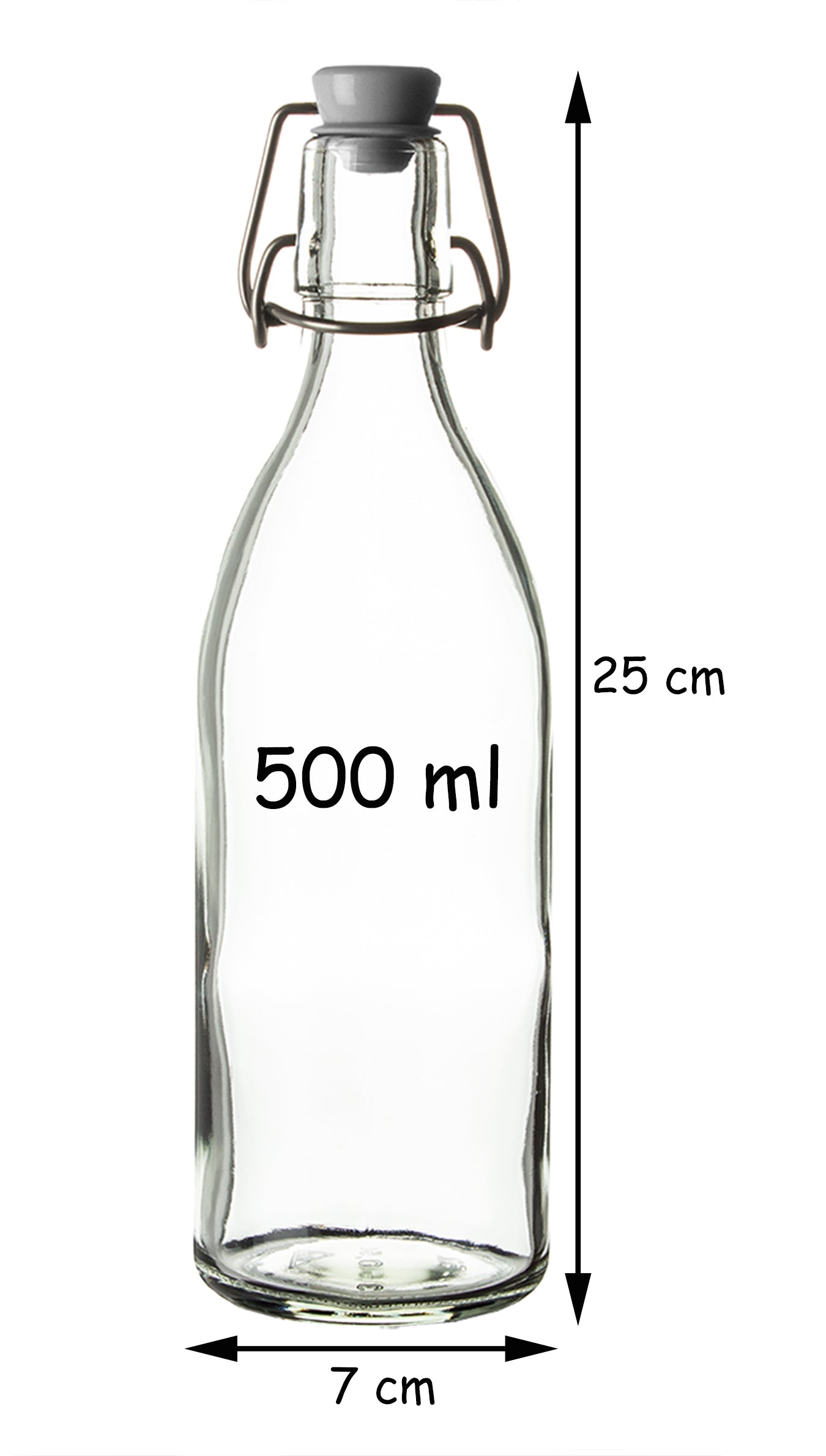 BigDean Küche Glasflasche Bügelverschluss 500ml 12er Made in Germany