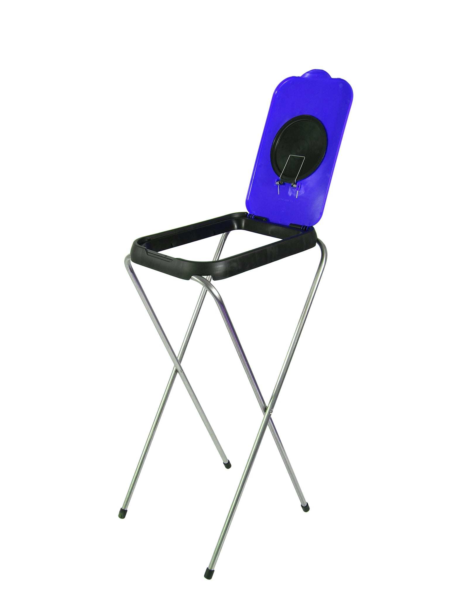 BigDean Haushalt SwingFix Müllsackständer 120L Blau mit Deckel