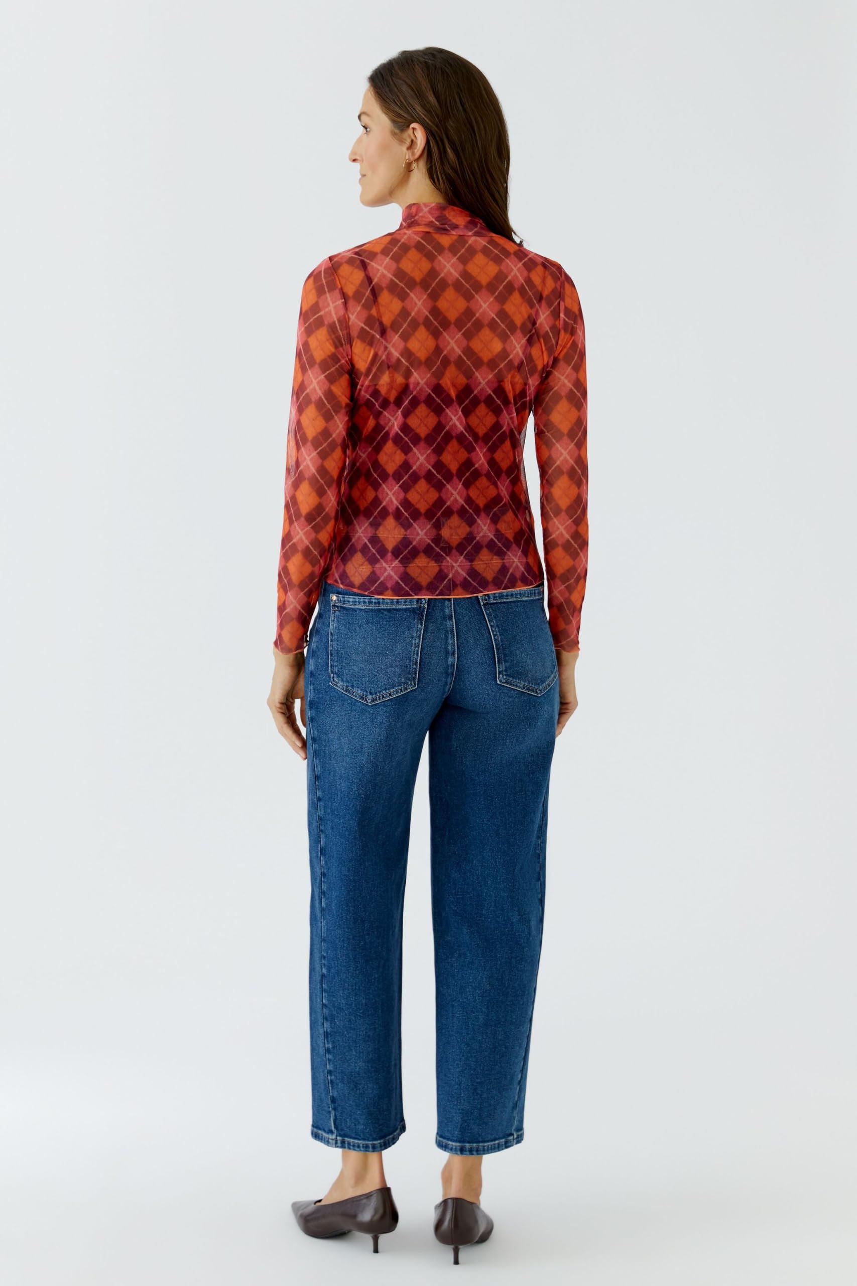Oui Shirts & Tops Langarmshirt Alloverprint Größe 34